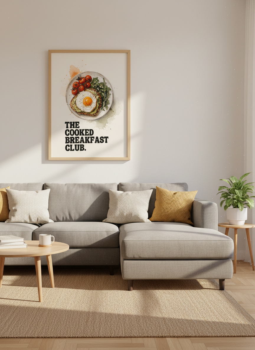 Avocado Toast Wall Art | Kitchen Decor | Breakfast Club Foodie Poster Diner Style