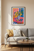 lemon wall art print | Colorful Mediterranean citrus, kitchen decor