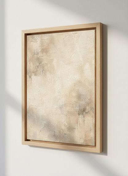 Abstract Textured Neutral Wall Art Print | Minimalist Living Room Decor | Beige Aesthetic Poster | Earth Tone Canvas Picture