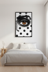 Abstract Eye Wall Art Print | Modern Office Decor | Polka Dot Framed Poster | Aesthetic Home Wall Art | Bedroom Art