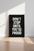 Motivational Quote Wall Art Print | Office & Gym Decor | Minimalist Inspirational Poster | Don&