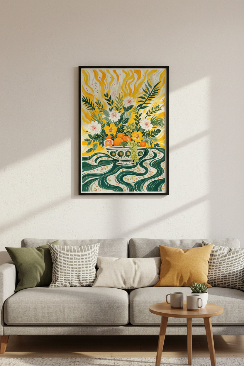 citrus botanical art | vintage still life, kitchen decor