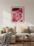 Pink Cocktail Wall Art | Glitzy Martini Poster, Trendy Bar Cart Decor