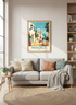 Menorca Spain Travel Poster | Mediterranean Coastal Wall Art | Spain Decor Print