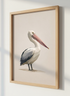 Low Poly Pelican Wall Art Print | Coastal Living Decor | Modern Geometric Ocean Bird Poster | Framed, Unframed, Digital Art