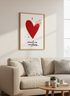 Romanticize Everything Red Heart Wall Art | Bedroom Decor | Aesthetic Poster