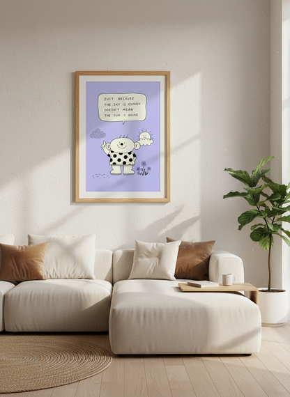 Positive Quote Art Print | Kids Room Decor, Aesthetic Wall Art Poster