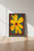 Abstract Yellow Floral Wall Art | Framed & Digital