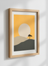 Minimalist Landscape Wall Art Print | Boho Living Room Decor | Mid Century Modern Poster | Desert Sun Tree Digital Download