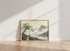 Zen Landscape Wall Art Print | Minimalist Living Room Decor | Japanese Aesthetic Poster | Asian Mountain Lake Painting