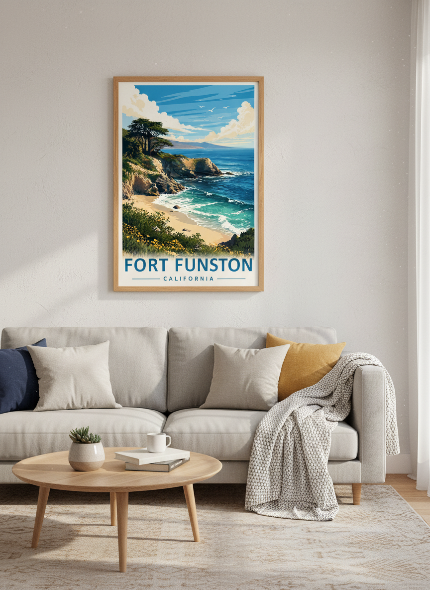 Fort Funston California Wall Art | Coastal Beach Poster, San Francisco Decor