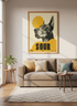 Dog Pop Art Print | Mid-Century Modern Animal Wall Decor | Sour Retro Poster