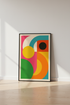 Abstract Geometric Wall Art Print | Mid Century Modern Decor | Colorful Bauhaus Poster | Retro Living Room Art Gift