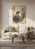 Japanese Monkey Monk Wall Art | Zen Pagoda & Cherry Blossom, Japandi Decor