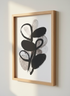 Abstract Botanical Wall Art Print | Modern Minimalist Poster Decor | Black & White Aesthetic Abstract Art Print