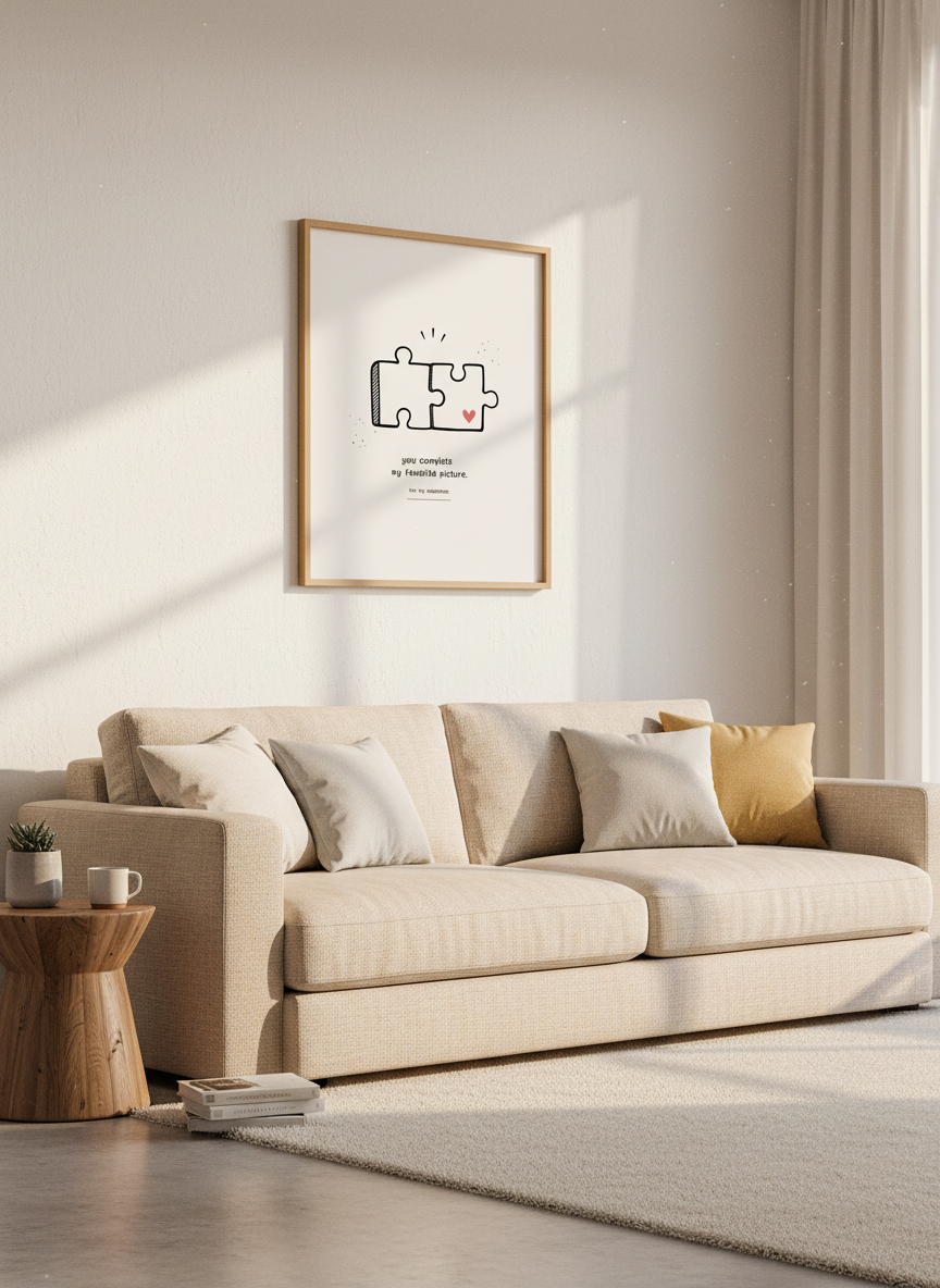 Puzzle Heart Wall Art | Valentine&