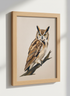Geometric Owl Wall Art Print | Woodland Nursery Decor | Modern Rustic Poster | Neutral Brown Animal Art | UNFRAMED, FRAMED, DIGITAL
