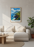 Madeira Island Portugal Travel Poster | Coastal Landscape Wall Art | Vibrant Green Nature