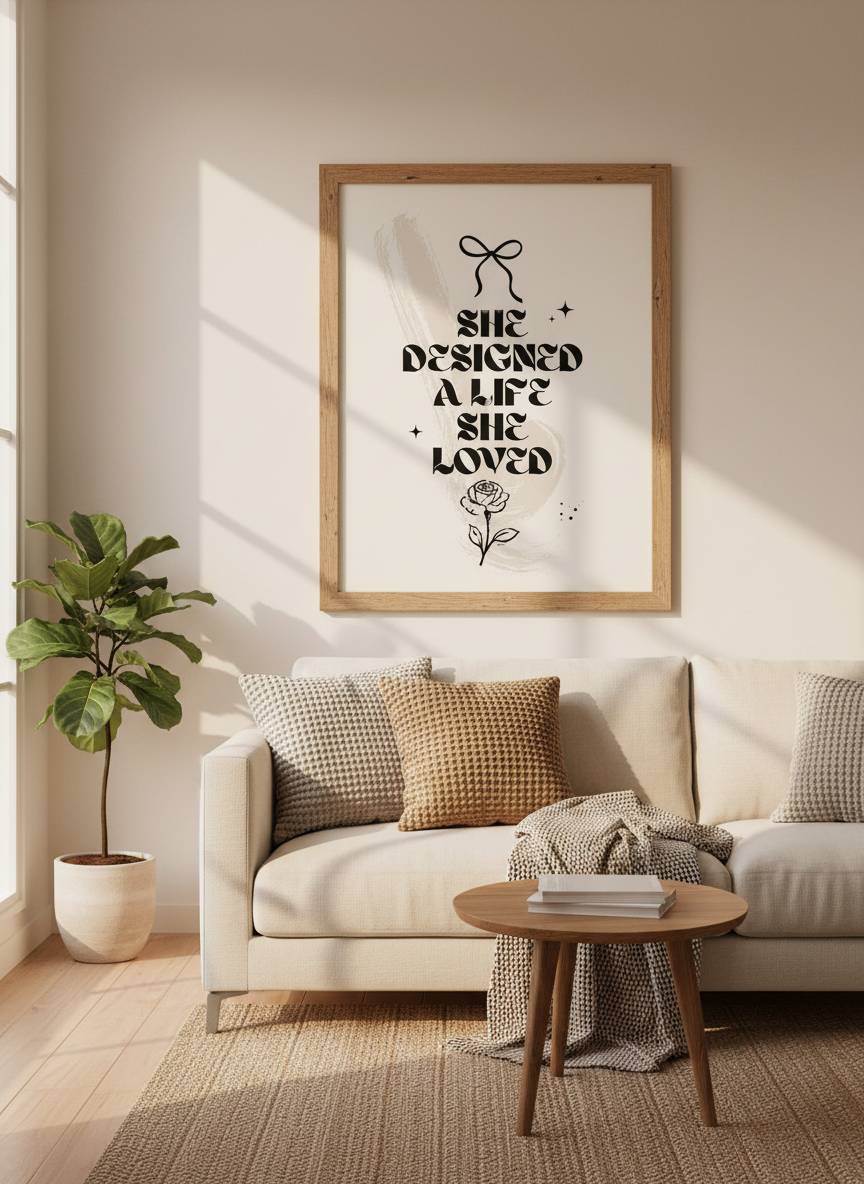 Positive Quote Wall Art | Boho Aesthetic Decor | Motivational Print, Modern Home Gift