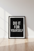 Minimalist Inspirational Quote Wall Art Print | Office Gym Decor | Motivational Poster | "Do It For Yourself" Canvas