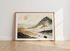 Minimalist Landscape Wall Art Print | Boho Living Room Decor | Zen Aesthetic Poster | Gilded Mountain & Lake Art