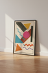 Retro Abstract Geometric Wall Art Print | Mid Century Modern Decor | Eclectic 80s Poster | Living Room Bedroom Art