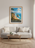 Grampians National Park Travel Poster | Australia Coastal Wall Art, Blue Beach Decor