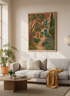 Mediterranean Garden Wall Art | Impressionist Floral Landscape, Living Room Decor Poster