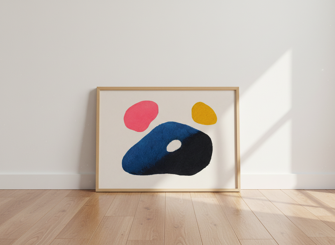 Abstract Organic Shapes Wall Art Print | Mid-Century Modern Room Decor | Colorful Minimalist Poster Art
