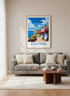 Albufeira Portugal Wall Art | Coastal Mediterranean Print, Travel Poster