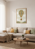Bunny in Hot Air Balloon Art | Muted Earth Tones, Gender Neutral Nursery Decor