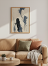 Black Panther & White Tiger | Ink Wash Style, Modern Living Room Decor