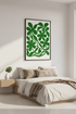 Abstract Botanical Framed Wall Art | Mid-Century Modern Leaves Print | Green Nature Decor | Ready to Hang Poster