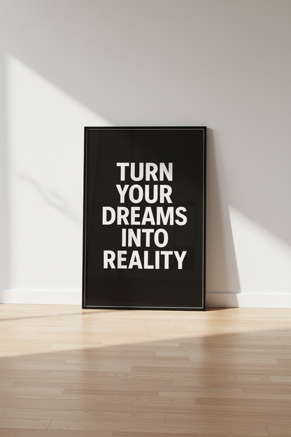 Minimalist Motivational Wall Art Print | Office Decor | Entrepreneur Poster | Hustle Quote Art | Black &amp; White Inspirational Print
