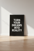 Minimalist Motivational Wall Art Print | Office Decor | Entrepreneur Poster | Hustle Quote Art | Black & White Inspirational Print