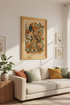 boho wall art print | retro earth tones, living room decor