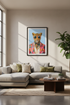 leopard wall art | Colorful Tropical Print, Living Room Decor