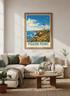 Pigeon Point Lighthouse Wall Art | California Coastal Print | Vintage Travel Poster