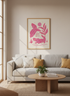 Pink Alligator Art Print | Boho Funky Wall Decor, Quirky Quote Poster, Funky Room Art
