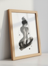 Zen Ink Wash Woman Figure Wall Art Print | Bedroom Decor | Minimalist Poster | Nude Female Painting