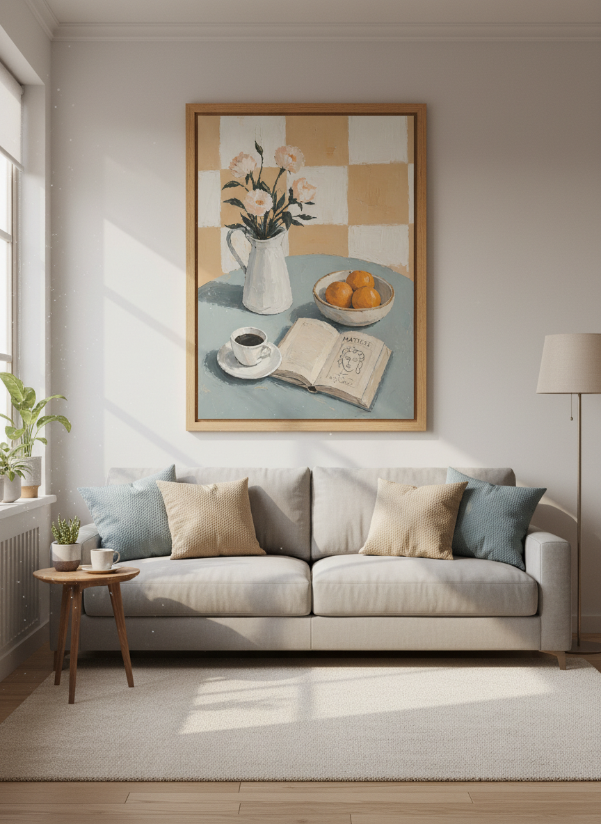 Still Life Floral | Matisse Book Print, Sage &amp; Terracotta Kitchen Wall Art