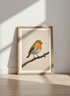 Low Poly Robin Art Print | Geometric Bird Wall Art, Nursery Decor, Modern Animal Poster