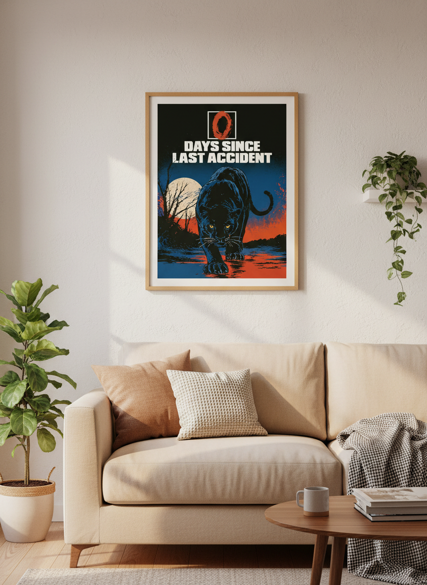 Panther Art Print | Retro Animal Lover Gift | Dark Academia Wall Art