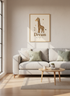 Watercolor Giraffe Dream Big Wall Art | Safari Nursery Decor | Boho Animal Poster