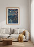 Mount Fuji Cherry Blossom Print | Japanese Night Landscape, Bedroom Decor Art
