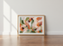 Abstract Floral Wall Art Print | Modern Boho Living Room Decor | Textured Botanical Poster | Peach Orange Green Sage
