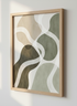 Abstract Organic Shapes Wall Art Print | Mid-Century Modern Living Room Decor | Neutral Aesthetic Poster