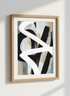 Abstract Brush Stroke Wall Art Print | Boho Living Room Decor | Modern Minimalist Poster | Black White Beige Abstract Art