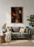 Rainy Japan Night Street Art | Kyoto Lane Poster | Moody Cherry Blossom Decor