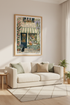 French Flower Shop Art | Pink Roses & Cat Painting, Paris Floral Decor Poster